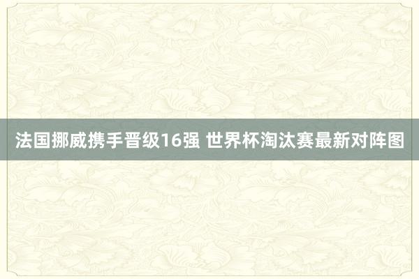 法国挪威携手晋级16强 世界杯淘汰赛最新对阵图