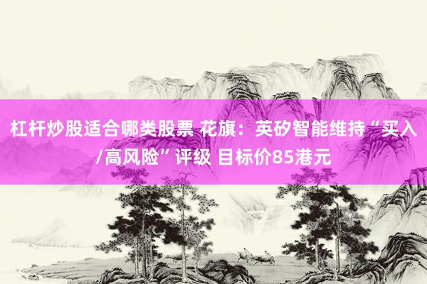 杠杆炒股适合哪类股票 花旗：英矽智能维持“买入/高风险”评级 目标价85港元