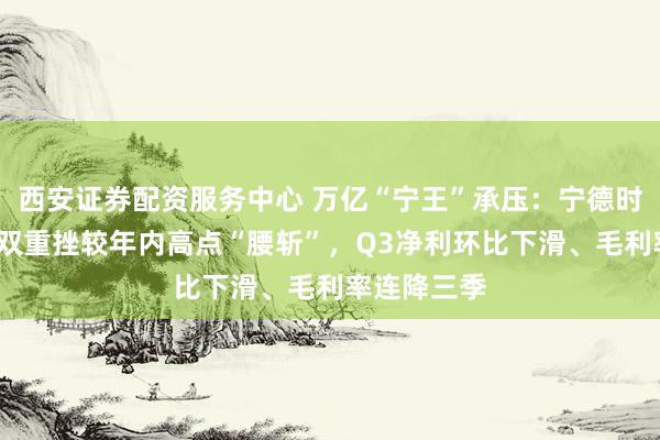 西安证券配资服务中心 万亿“宁王”承压：宁德时代AH股双双重挫较年内高点“腰斩”，Q3净利环比下滑、毛利率连降三季